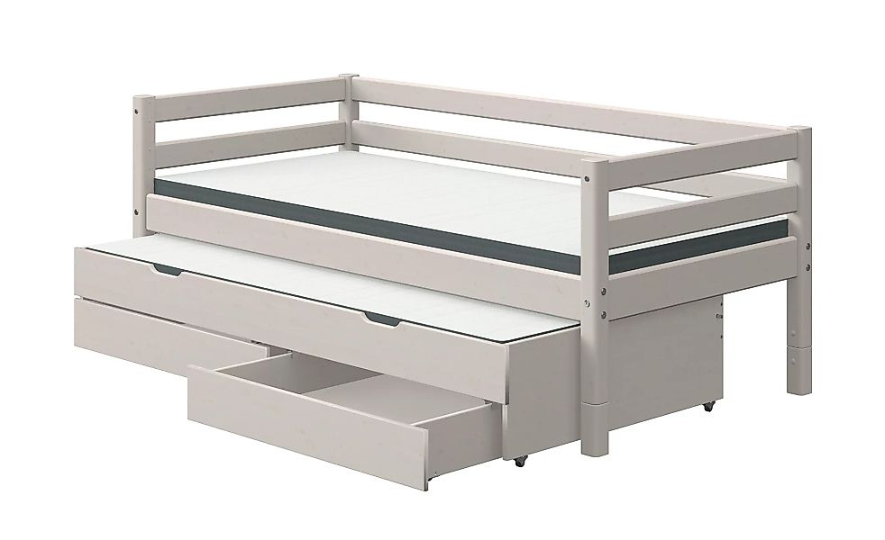 FLEXA Bett mit Ausziehbett und Schubladen  Flexa Classic ¦ grau ¦ Maße (cm) günstig online kaufen