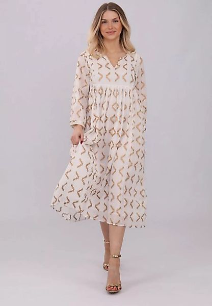 YC Fashion & Style Sommerkleid Sommerkleid mit Goldschimmer – Elegantes Par günstig online kaufen