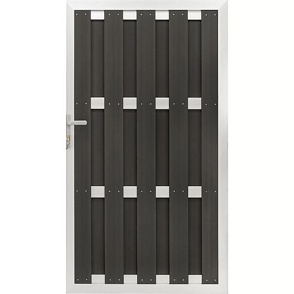Sichtschutzzaun-Tür WPC Aluminium Anthrazit 180 cm x 100 cm günstig online kaufen