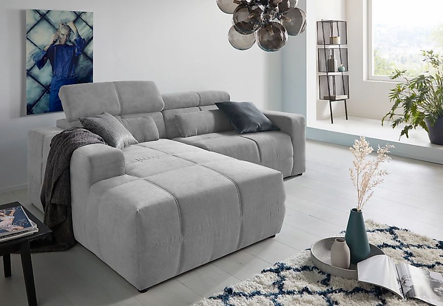 DOMO collection Ecksofa "Brandon Sitzbelastung 140 kg, kleine Ausführung B/ günstig online kaufen