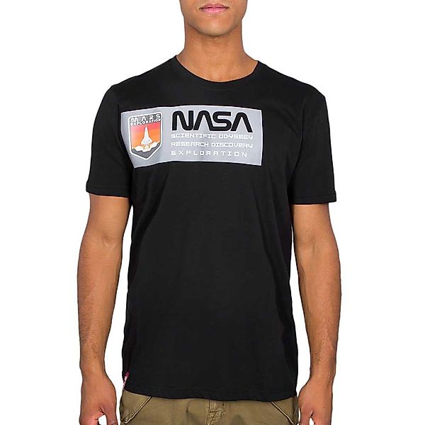 Alpha Industries Mars Reflective Kurzärmeliges T-shirt S Black günstig online kaufen