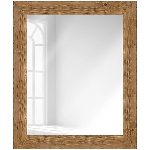 WANDStyle Wandspiegel H780 aus Massivholz in Eiche-Optik 50 x 60 cm im Stil günstig online kaufen