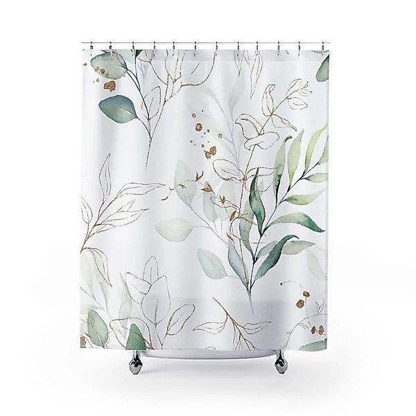 Coonoor Duschvorhang Eukalyptus, Duschvorhang Grün Gold Blätter Pflanzen Du günstig online kaufen