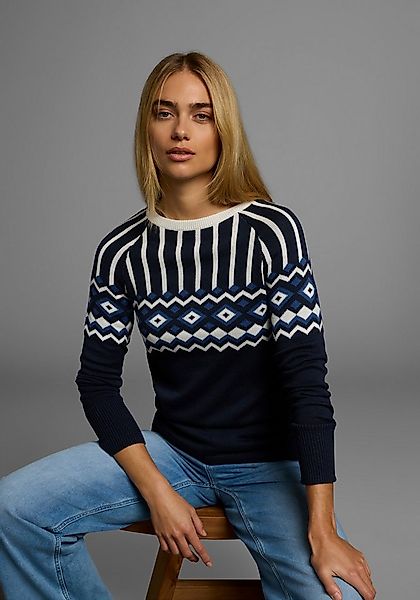 AJC Jacquardpullover mit Norwegermuster in verschiedenen Farbvarianten günstig online kaufen