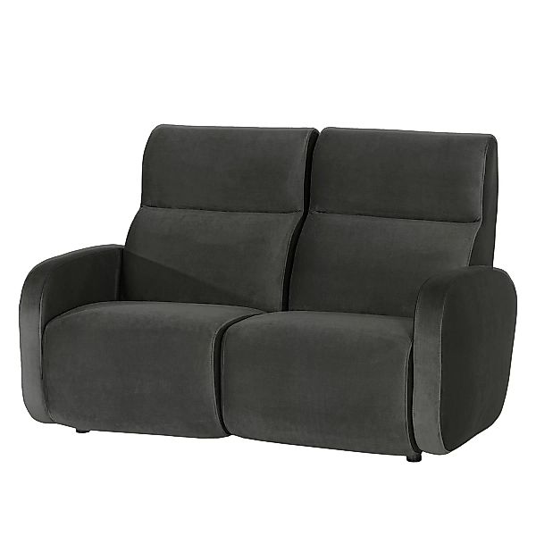 home24 loftscape Sofa Mezin I 2-Sitzer Grau Samt 164x104x103 cm günstig online kaufen