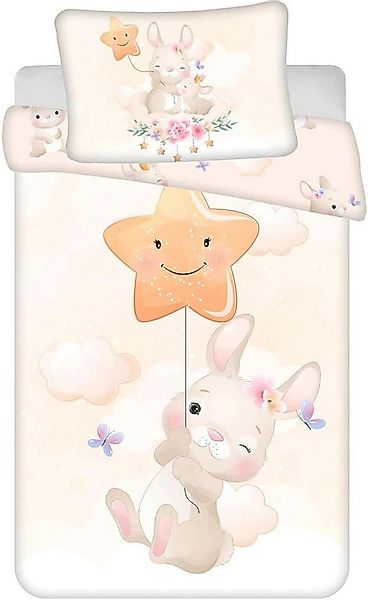 Jerry Fabrics Kinderbettwäsche Jerry Fabrics Babybettwäsche Set Bunny Star günstig online kaufen