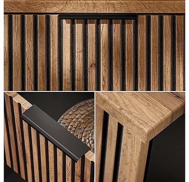 Lomadox Badmöbel-Set XANTEN-56, (Spar-Set, 3-St), anthrazit, Wotan Eiche Nb günstig online kaufen