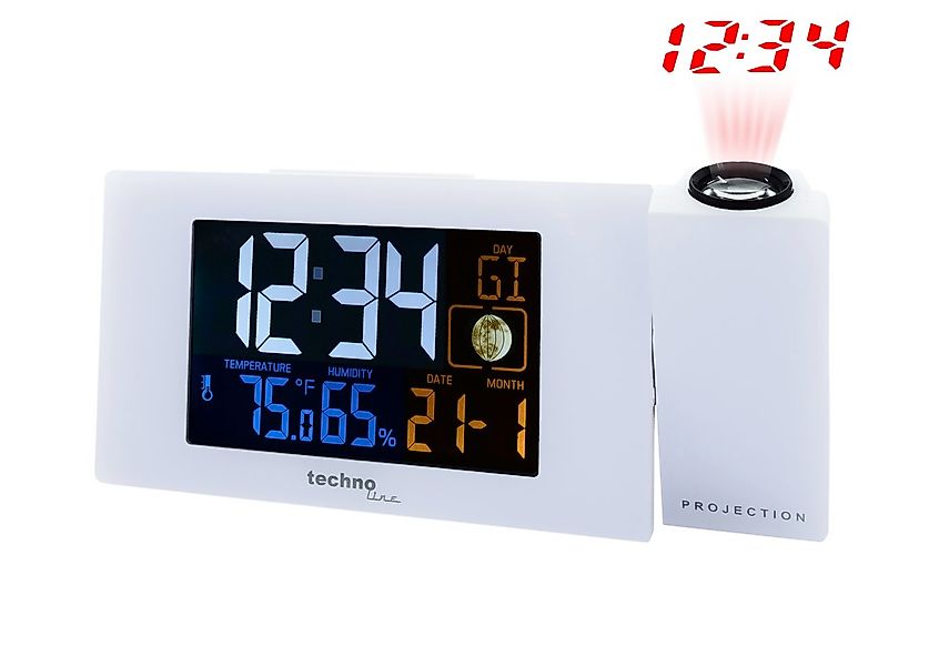 technoline Projektionswecker WT 537 mit Temperatur- und Luftfeuchteanzeige günstig online kaufen