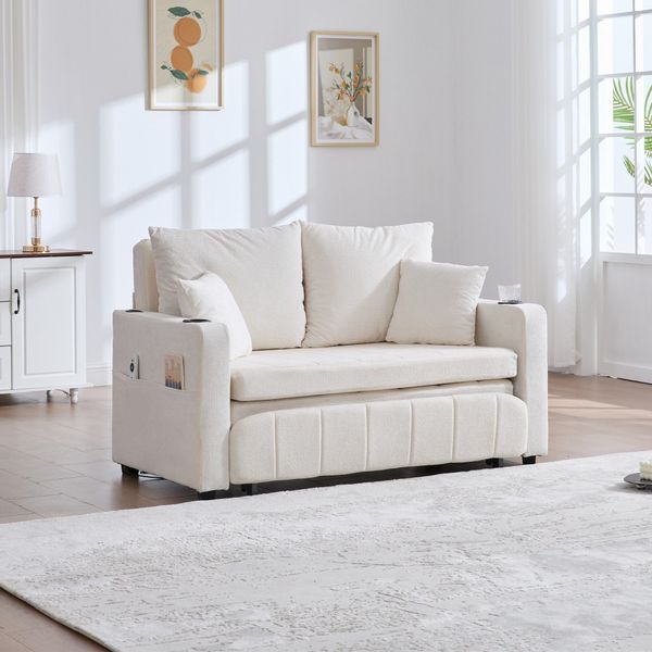 BlingBin Sofa Zweisitzer-Sofa Stoffsofa Schlafsofa Klappbares günstig online kaufen
