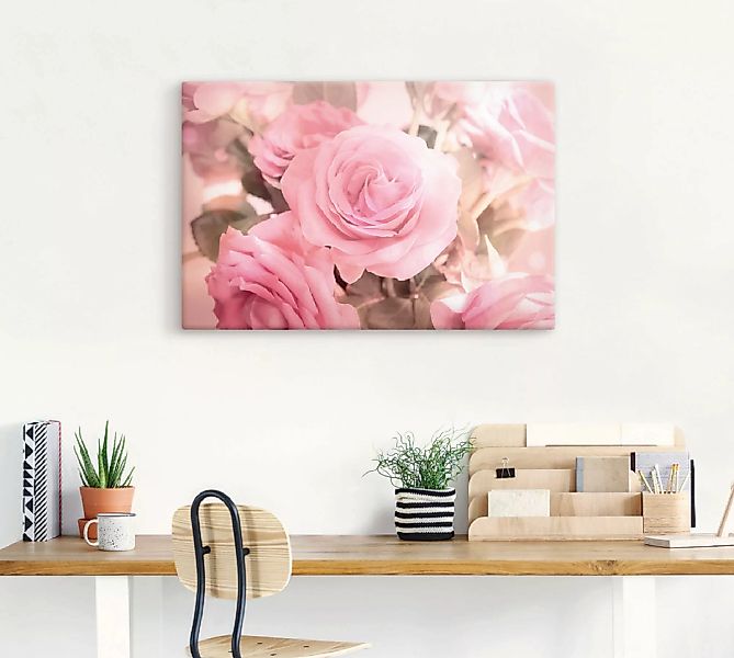 Artland Wandbild »Rosarosenbouquet«, Blumen, (1 St.) günstig online kaufen
