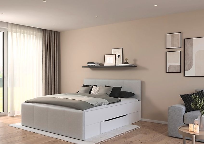 OTTO home Bett »Doppelbett Polsterbett Stauraumbett AGORDO« 180x200 cm, Kop günstig online kaufen