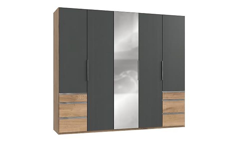 Kleiderschrank 250 cm breit mit Spiegel LEVEL36 A von WIMEX Grau günstig online kaufen