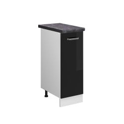 Vicco Apothekerschrank R-Line, Schwarz Hochglanz/Weiß, 30 günstig online kaufen