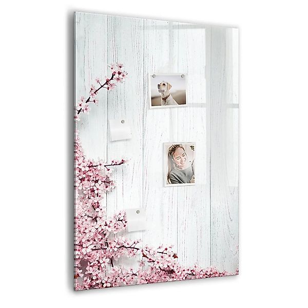 Tulup Beschreibbare Magnettafel Blumen Auf Holz 70x100 cm Beschreibbare Mag günstig online kaufen