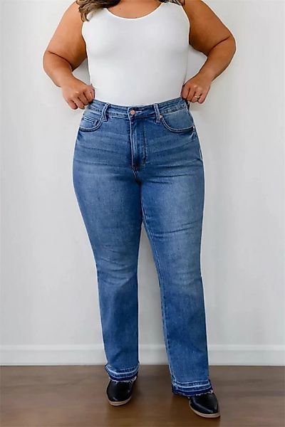 AFAZ New Trading UG High-waist-Jeans Gerade geschnittene blaue Freizeithose günstig online kaufen