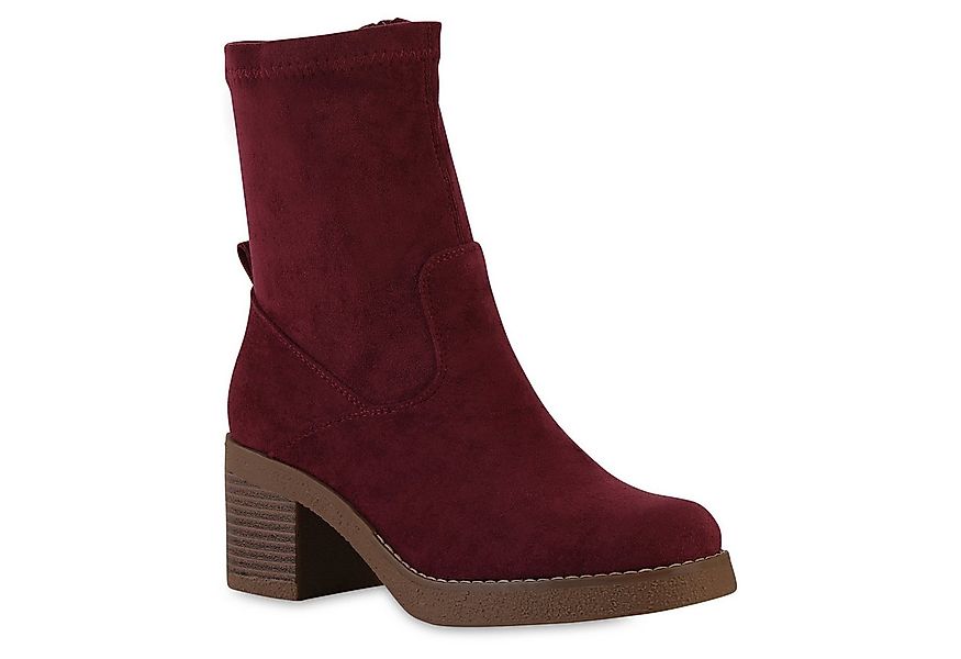 VAN HILL 841347 Stiefelette Damen Klassische Stiefeletten Holzoptikabsatz H günstig online kaufen