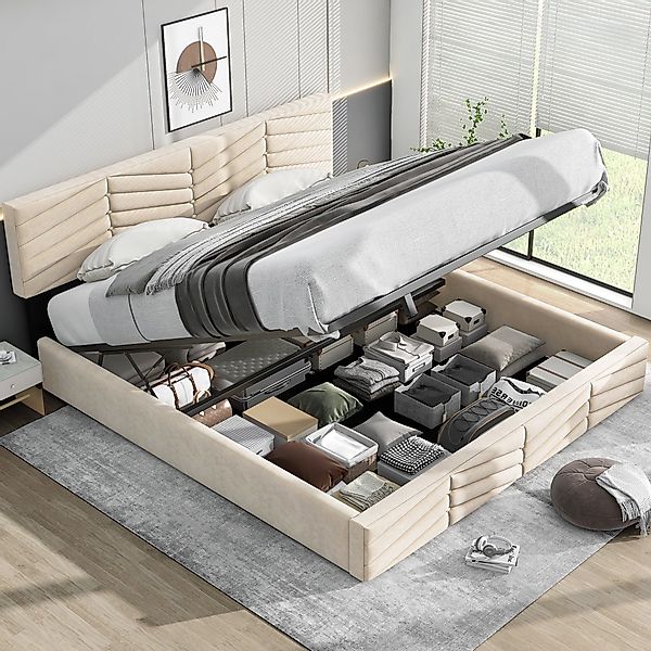 HAUSS SPOLE Polsterbett Polsterbett hydraulisches Doppelbett günstig online kaufen