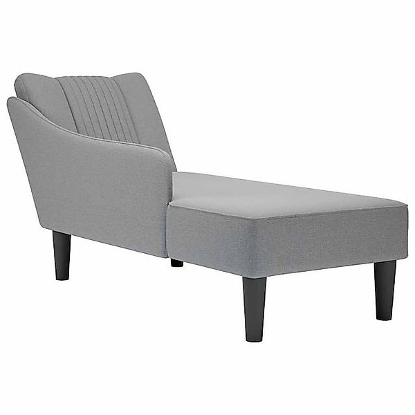 vidaXL Chaiselongue, Chaiselongue mit Rechter Armlehne Hellgrau Stoff günstig online kaufen