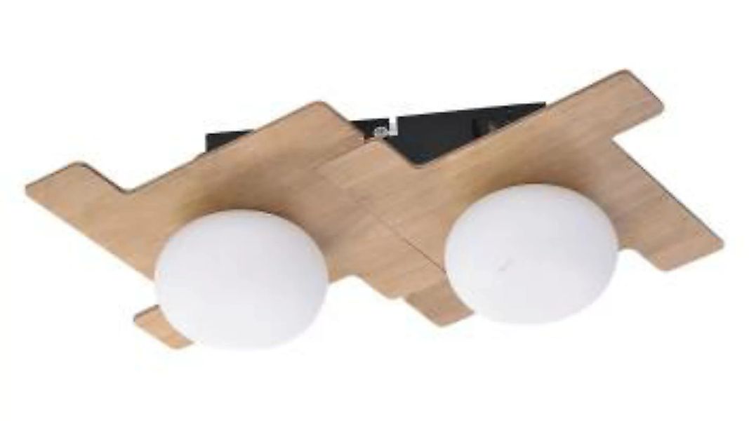 Moderne LED Deckenlampe in Buche 6W 3000K blendarm günstig online kaufen