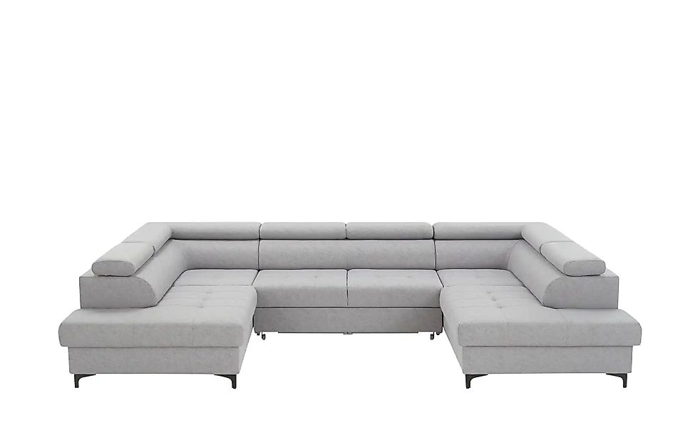 uno Wohnlandschaft aus Mikrofaser Ria ¦ grau ¦ Maße (cm): B: 335 H: 86 T: 2 günstig online kaufen