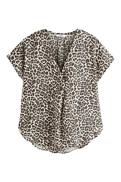 Next Kurzarmbluse Relaxed Fit Schlupfbluse mit V-Ausschnitt (1-tlg) günstig online kaufen