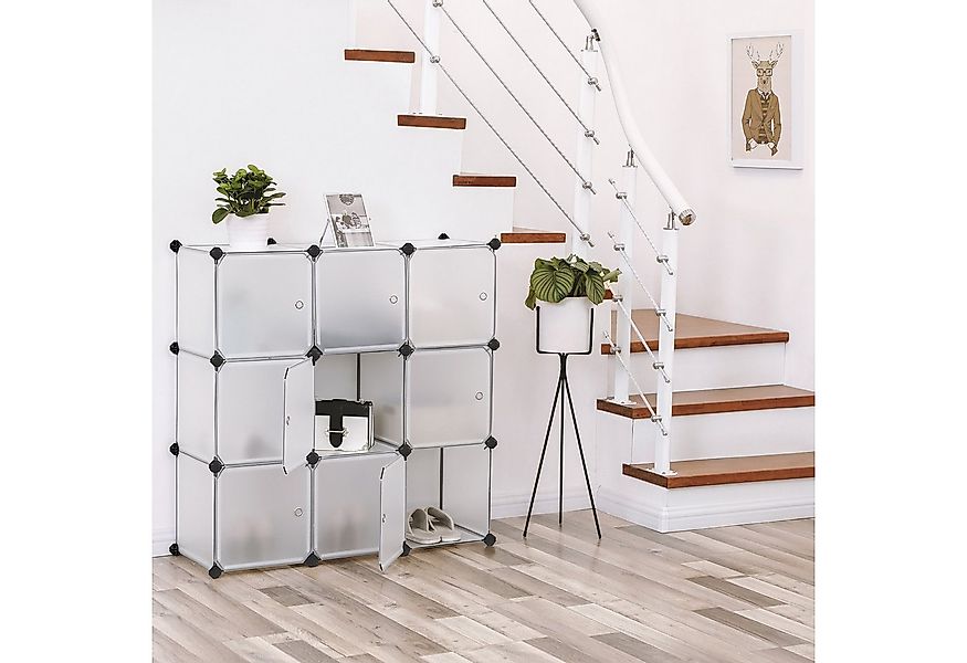 SONGMICS Schuhregal LPC116HS, Regalsystem, Kleiderschrank aus Kunststoff, 9 günstig online kaufen