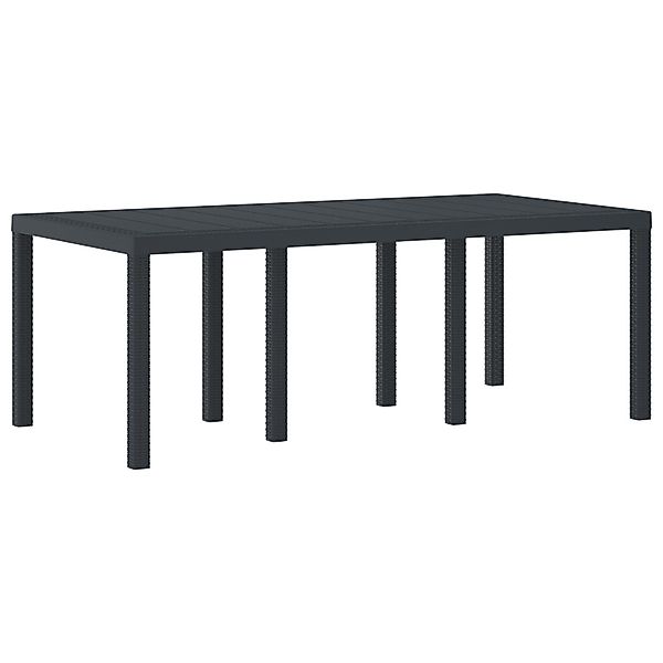 vidaXL Gartentisch Gartentisch Anthrazit 200x100x73 cm günstig online kaufen