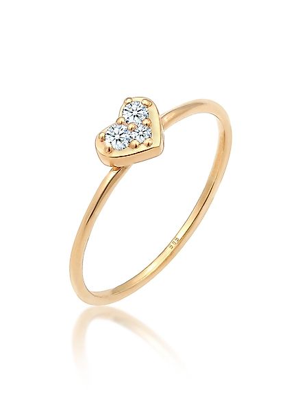 Elli DIAMONDS Verlobungsring Herz Diamant Weiß günstig online kaufen