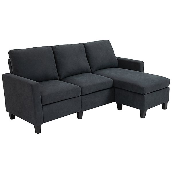 HOMCOM 3-Sitzer Ecksofa Eckcouch in L-Form, günstig online kaufen