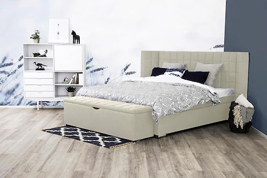 Home affaire Boxspringbett »Piazza« mit Steppung und Kopfteil mit seitliche günstig online kaufen