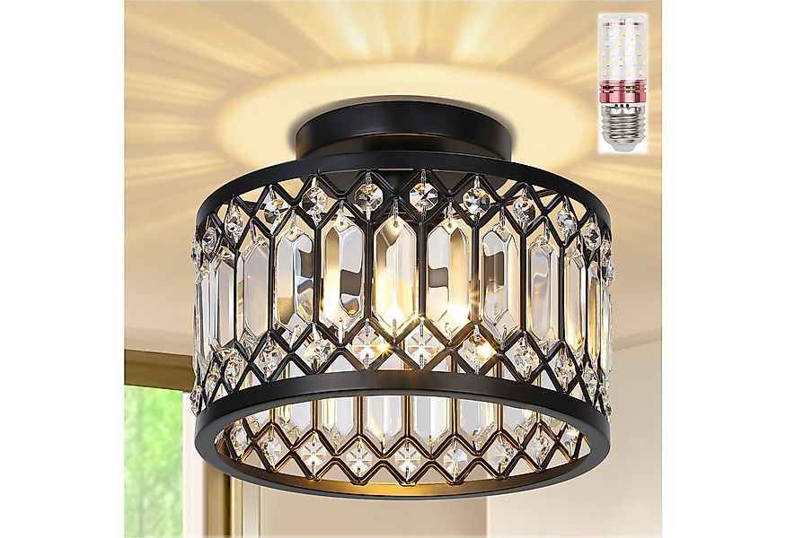 Sunicol Deckenleuchte Kristall Deckenleuchte, 3 Farbtemperaturen, Metall Kä günstig online kaufen