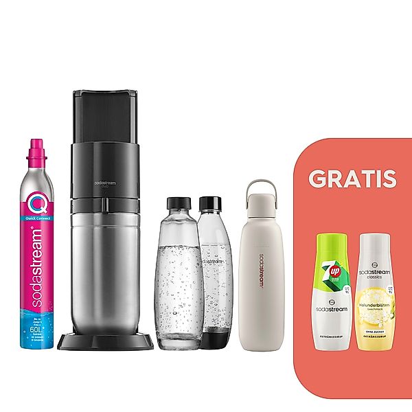 SodaStream Wassersprudler "SodaStream DUO, titan, mit 3 Flaschen, 1 CO2-Zyl günstig online kaufen