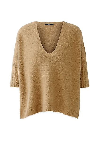 Oui V-Ausschnitt-Pullover Pullover mit Alpaka günstig online kaufen