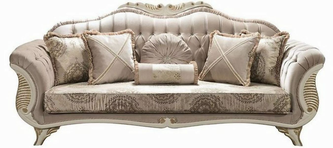 Casa Padrino Sofa Luxus Barock Wohnzimmer Sofa mit Glitzersteinen und dekor günstig online kaufen