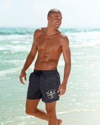 Chiemsee Badeshorts Melange mit Logodruck, seitliche günstig online kaufen