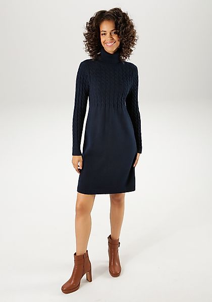 Aniston CASUAL Strickkleid mit Zopfmuster im günstig online kaufen