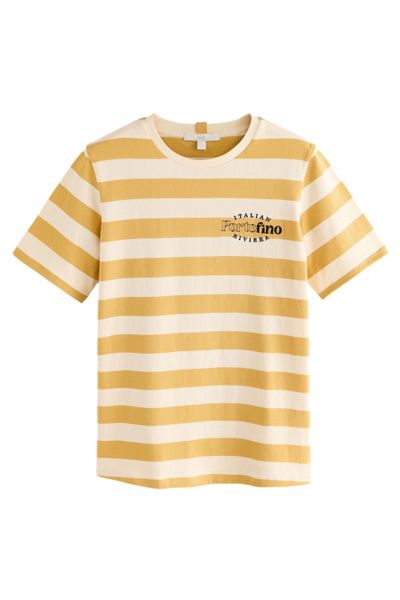 Next T-Shirt Schweres T-Shirt mit Provence-Grafik günstig online kaufen