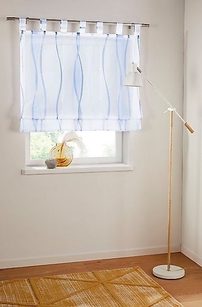 my home Raffrollo Dimona, mit Schlaufen, Transparent, Voile, Polyester günstig online kaufen