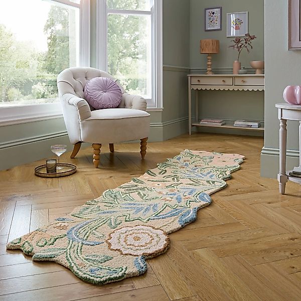 FLAIR RUGS Wollteppich "Bryony Floral" rechteckig 10 mm Höhe Wolltepich, Es günstig online kaufen