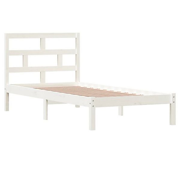vidaXL Bett Massivholzbett Weiß Kiefer 90x200 cm günstig online kaufen