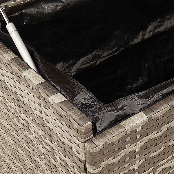 vidaXL Gartenbox Gartentruhe mit Rollen Grau günstig online kaufen