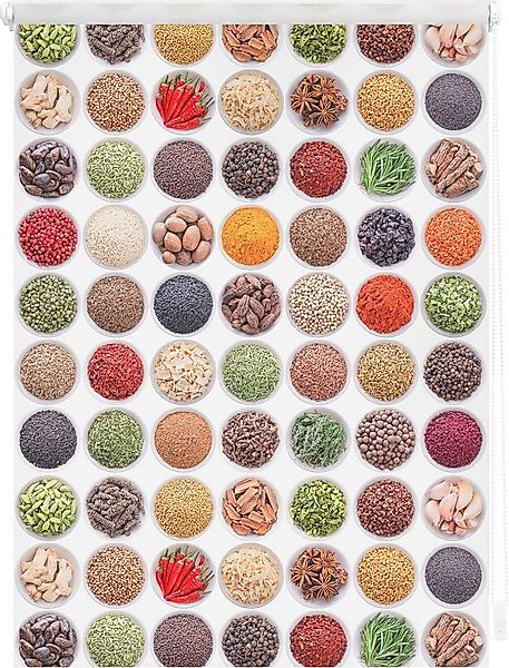 Seitenzugrollo Klemmfix Motiv Gewürze, LICHTBLICK ORIGINAL, Lichtschutz, oh günstig online kaufen