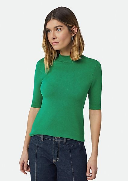 comma Kurzarmpullover Strickpullover Schmaler Feinstrick-Pullover mit günstig online kaufen