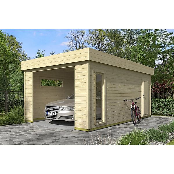 Lasita Garage Bahamas 2 ohne Tor 360 cm x 540 cm Natur/Unbehandelt günstig online kaufen