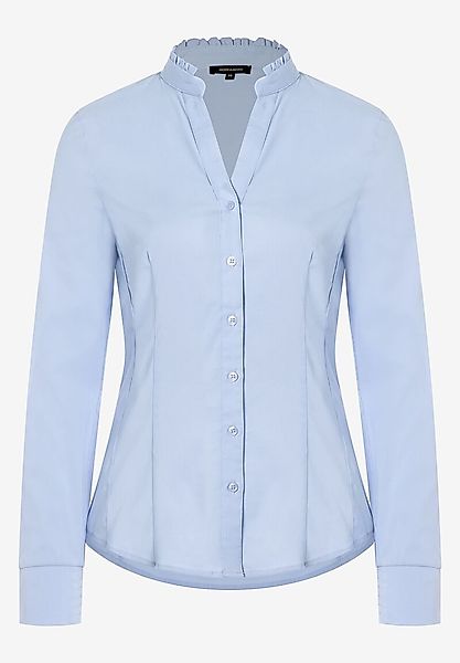 MORE&MORE Kurzarmbluse Baumwoll/Stretch Bluse hellblau Sommer-Kollektion günstig online kaufen