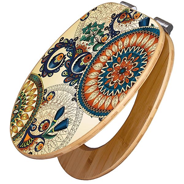 banjado WC-Sitz aus Bambus Motiv Modernes Mandala (umweltfreundliches Mater günstig online kaufen