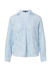 comma Langarmbluse Bluse Semitransparente Jacquard-Bluse im günstig online kaufen