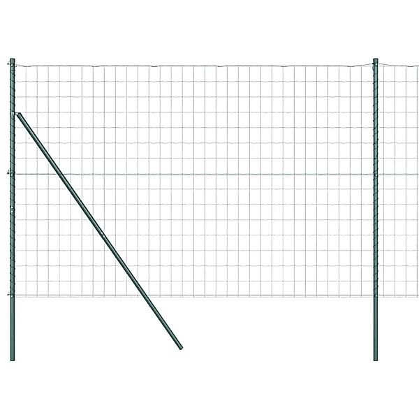 vidaXL Zaun mit Pfosten Grün 1,6 x 10 m Stahl und PVC 3350302 günstig online kaufen