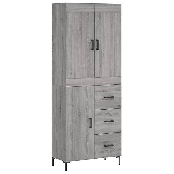 vidaXL Highboard Grau Sonoma 69,5x34x180 cm Holzwerkstoff 3199815 günstig online kaufen