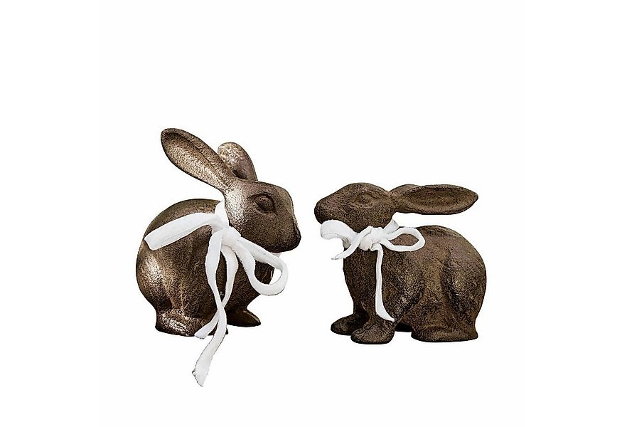 Mirabeau Osterfigur Deko-Hase 2er Set Hennes braun günstig online kaufen